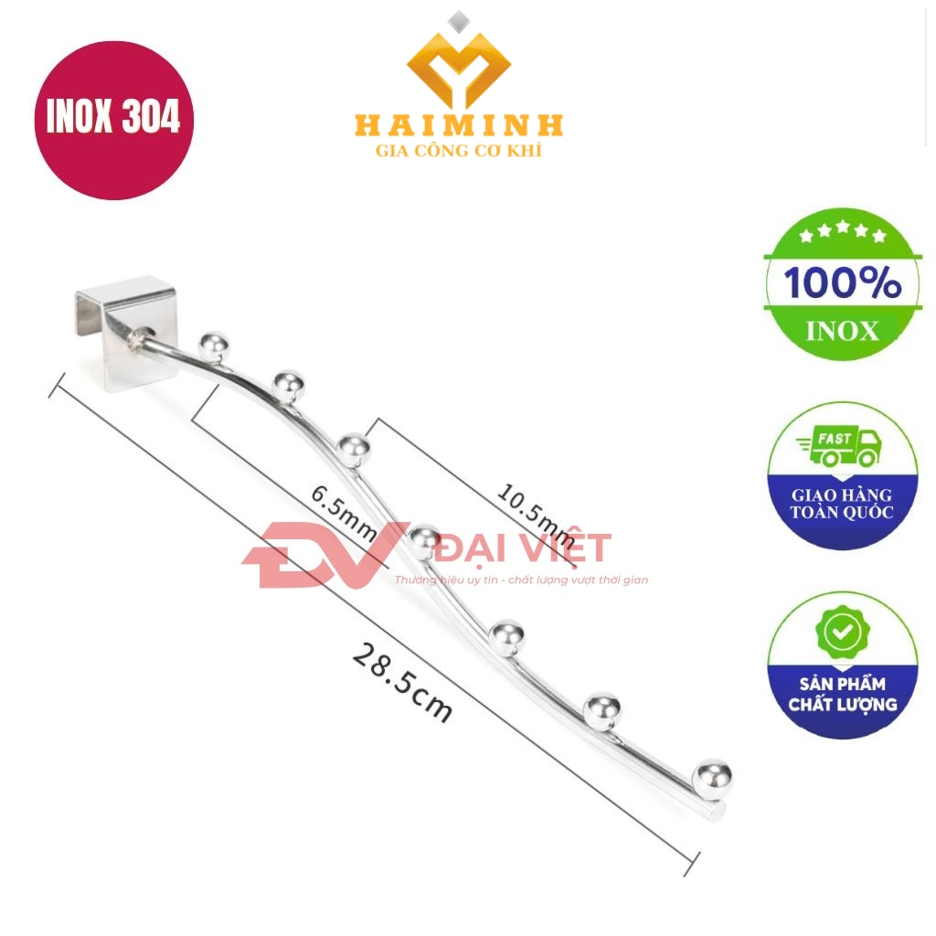 moc inox treo quan ao 285cm
