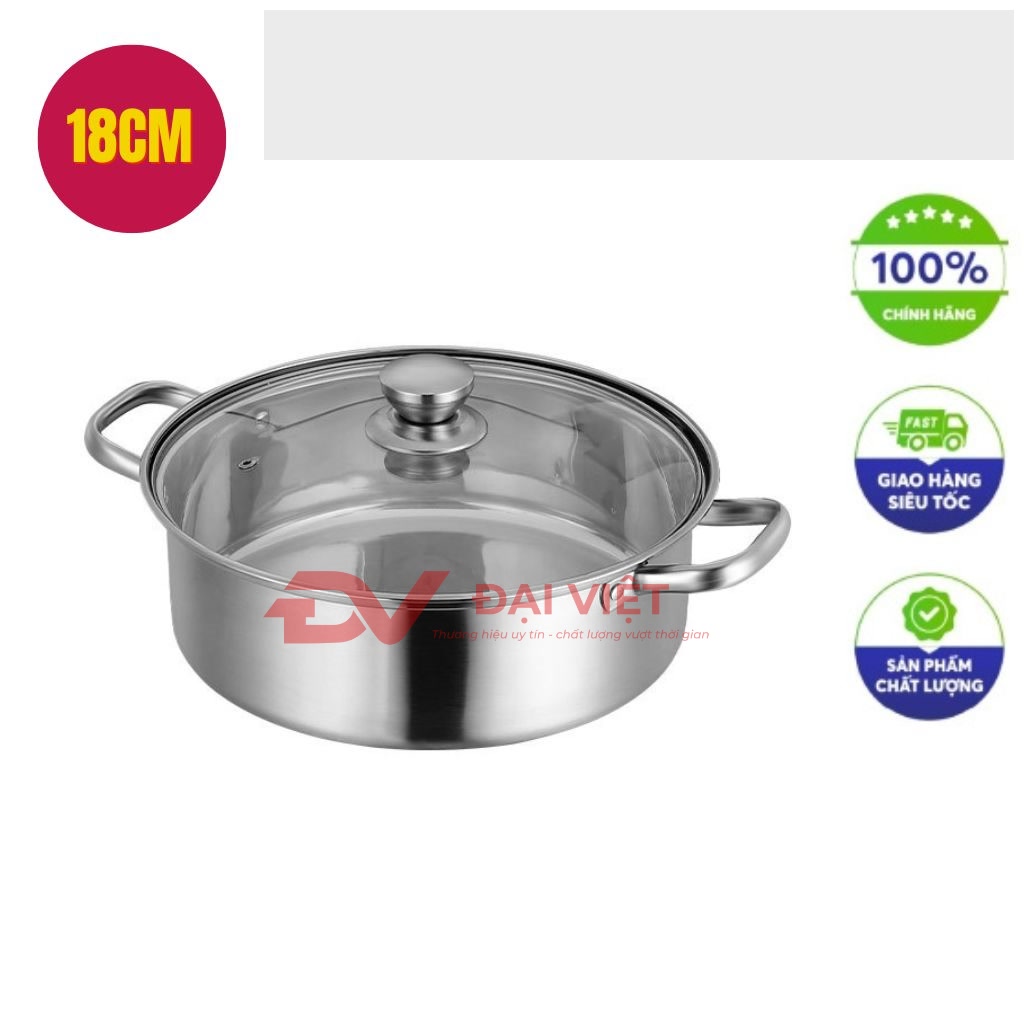 noi lau inox nap kinh 18cm