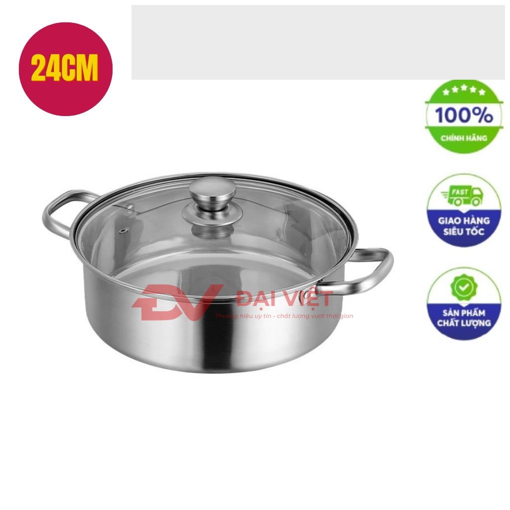 noi lau inox nap kinh 24cm