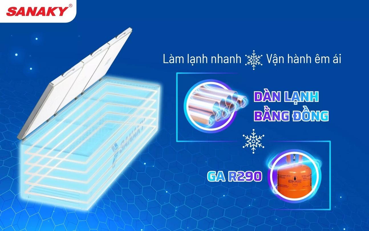 Hướng dẫn sử dụng và bảo trì Tủ Đông Sanaky VH-1799HY dàn Đồng 1 ngăn 3 cánh 1500 lít