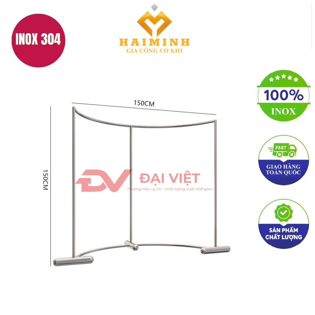 sao phoi do inox 150x150cm