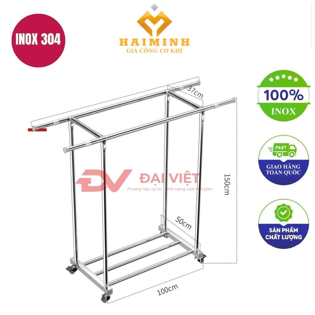 sao treo quan ao lap rap 100x50x150cm