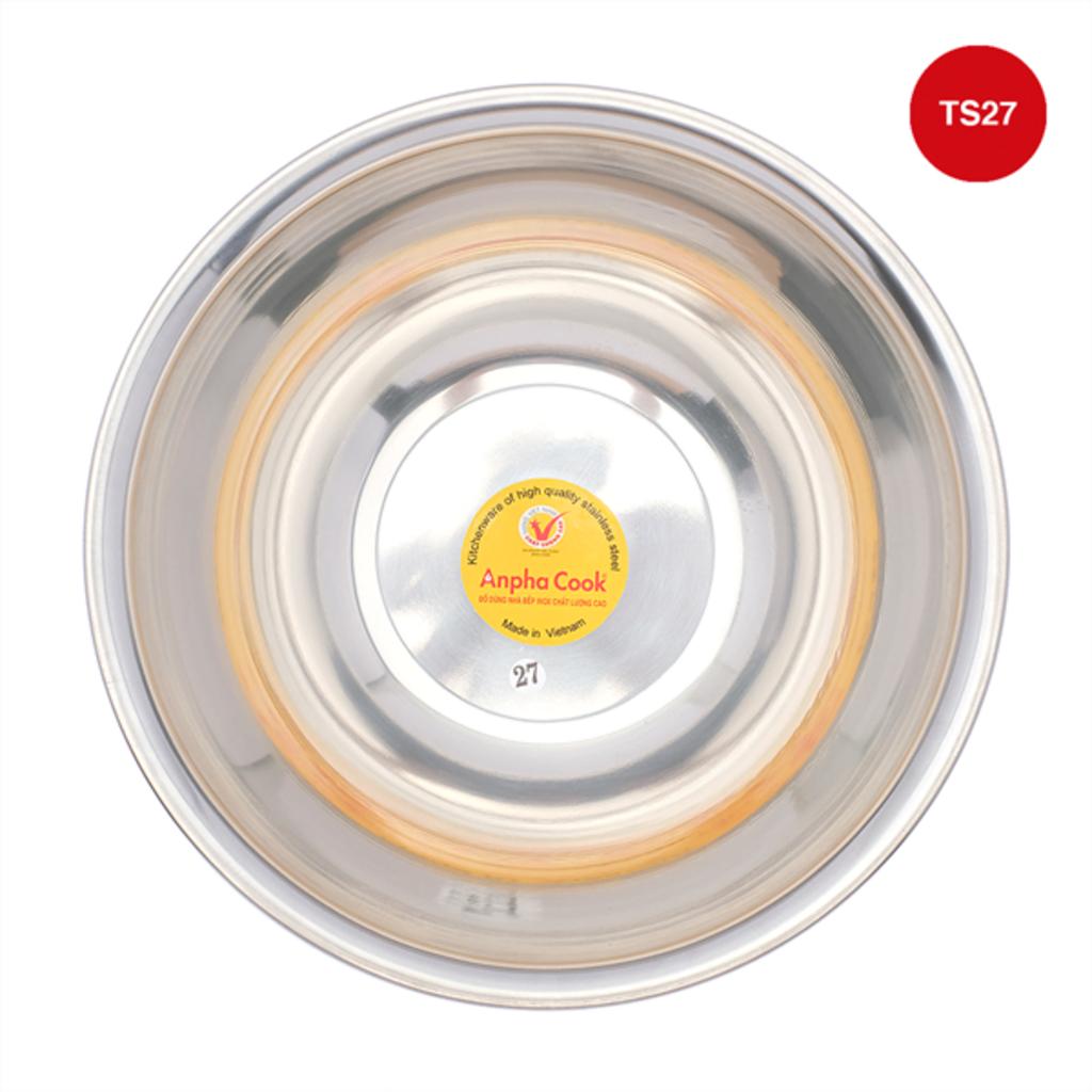 Thau Inox Đáy Sâu Anpha 27 – Cái thiết kế đáy sâu và bề mặt sáng bóng