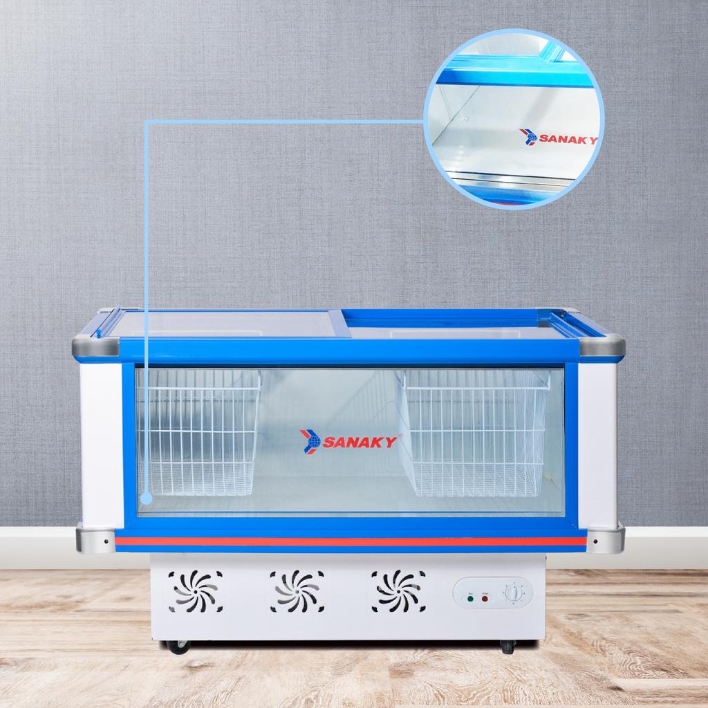Thông số kỹ thuật Tủ Mát 2 cánh lùa Nằm Sanaky VH-299K dàn Đồng 278 lít