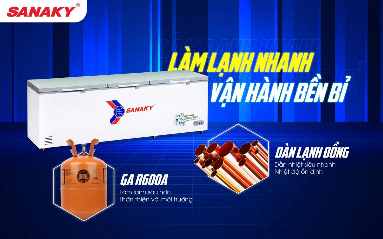 Thông số kỹ thuật Tủ Đông Sanaky VH-1199HYK