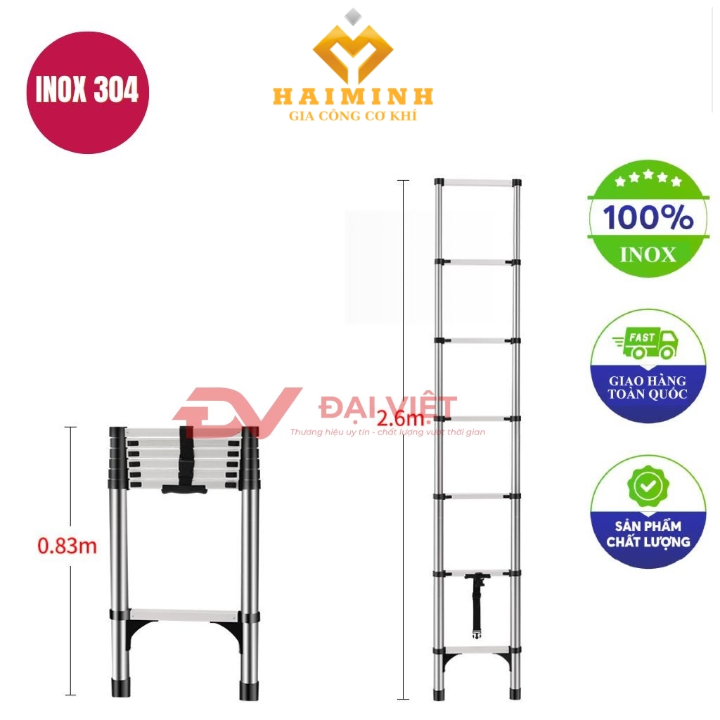 thang rut inox 26m