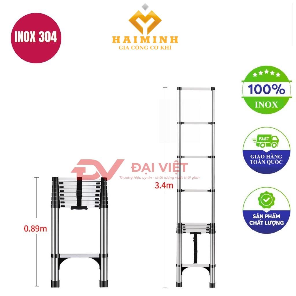 thang rut inox 34m