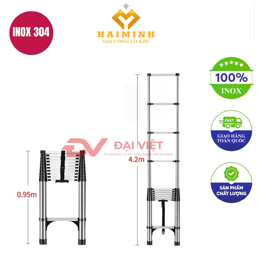thang rut inox 42m