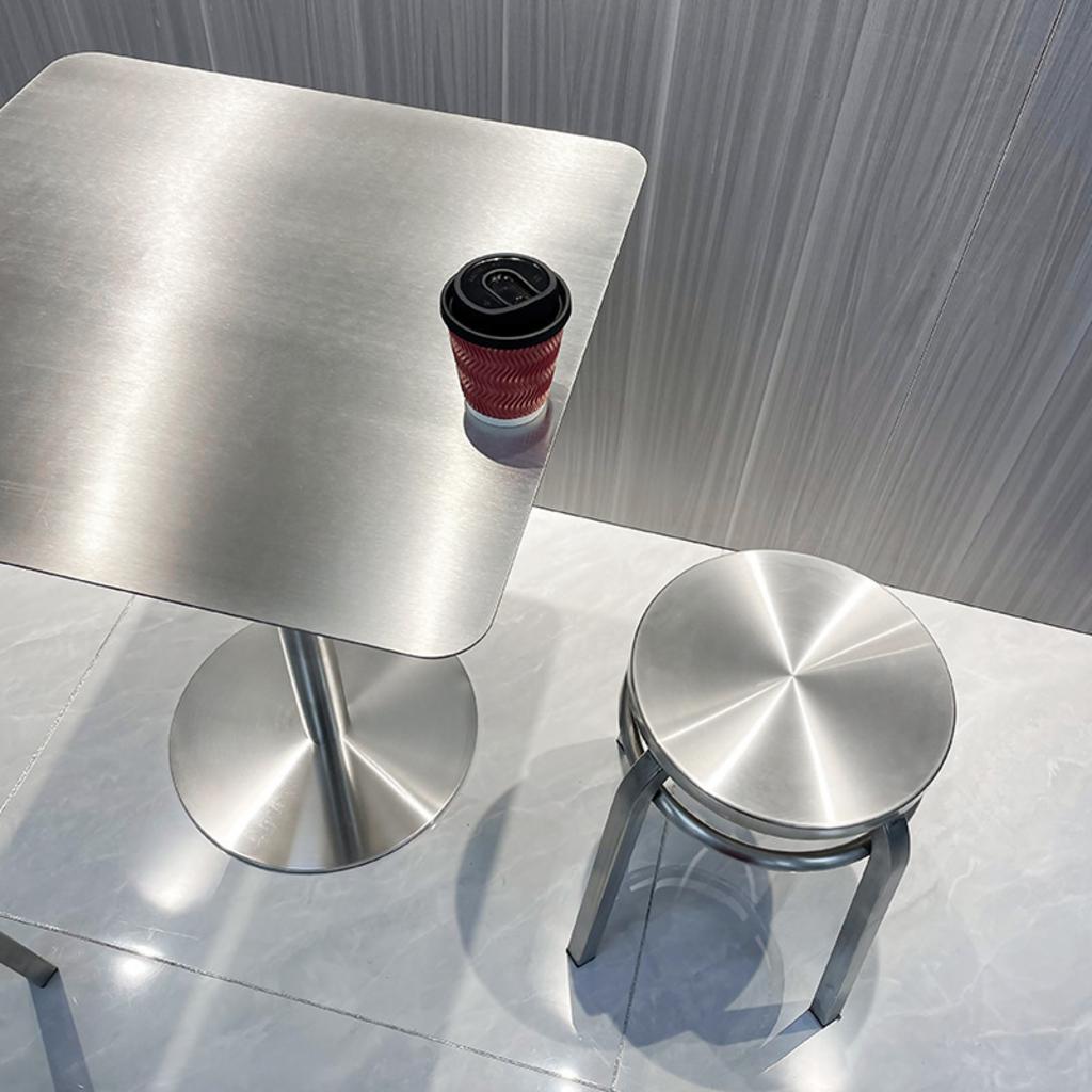 Thông số kỹ thuật ghế inox tròn 30x45cm với các chi tiết chất liệu inox và kích thước chuẩn