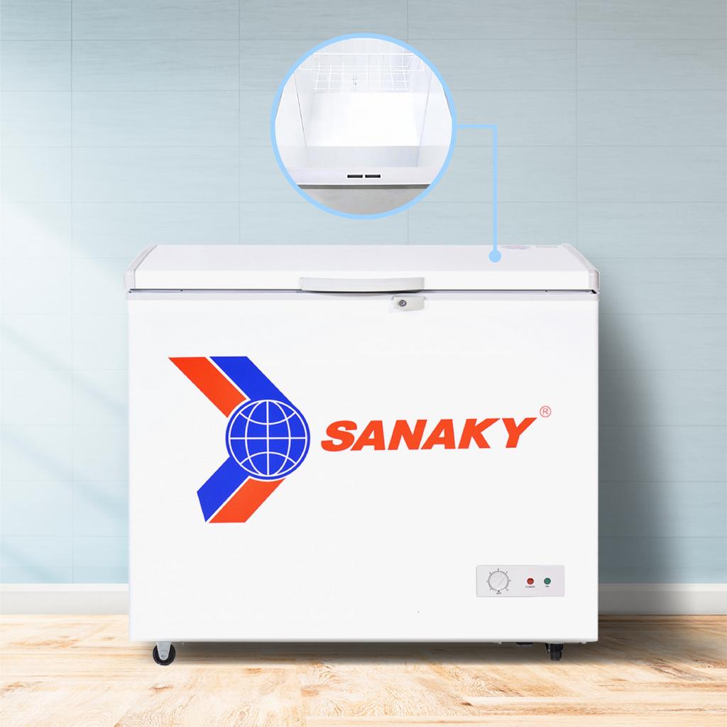Thông số kỹ thuật tủ đông Sanaky VH-255HY2 dạng bảng các chỉ số kỹ thuật rõ ràng