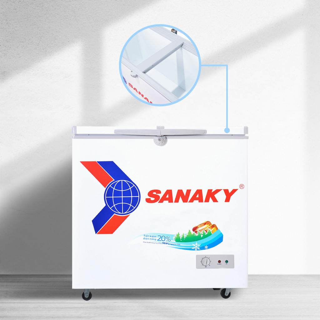 Thông số kỹ thuật tủ đông Sanaky VH-2599A1 bảng điều khiển kích thước công suất và các tính năng