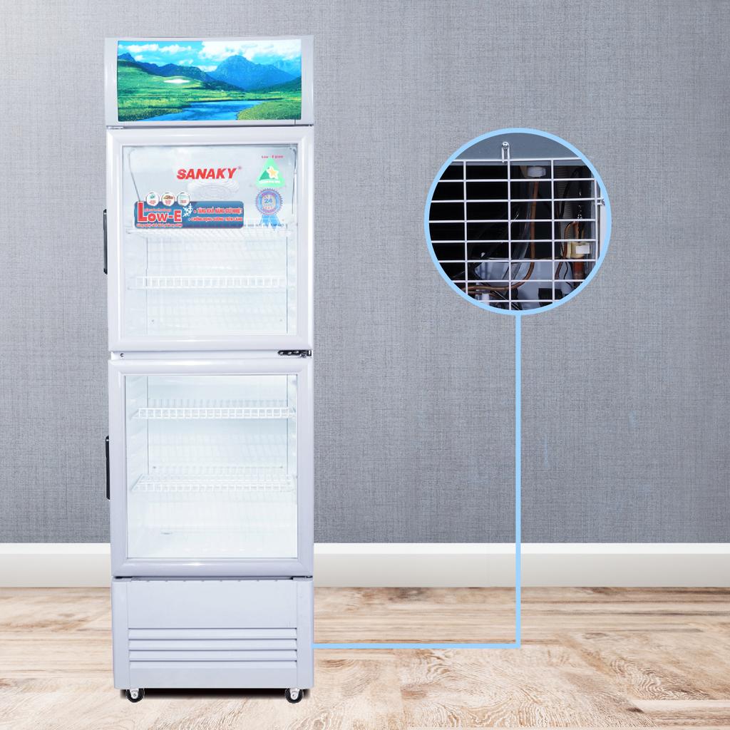 Thông số kỹ thuật Tủ Mát 2 cánh trên dưới Sanaky VH-218WL