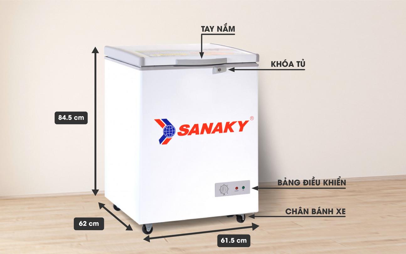 Tủ Đông 1 ngăn Sanaky VH-1599HY dàn Đồng 150 lít