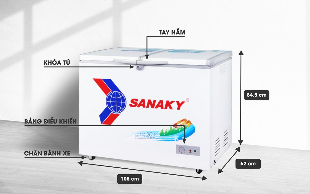 Tủ Đông 1 ngăn Sanaky VH-3699A1 dàn Đồng 360 lít