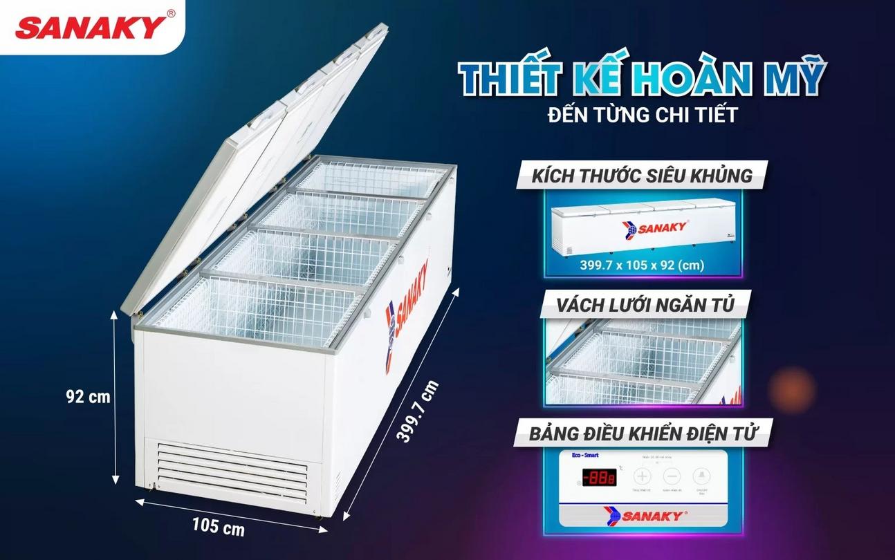 Tổng quan về Tủ Đông Sanaky VH-2399HY dàn Đồng