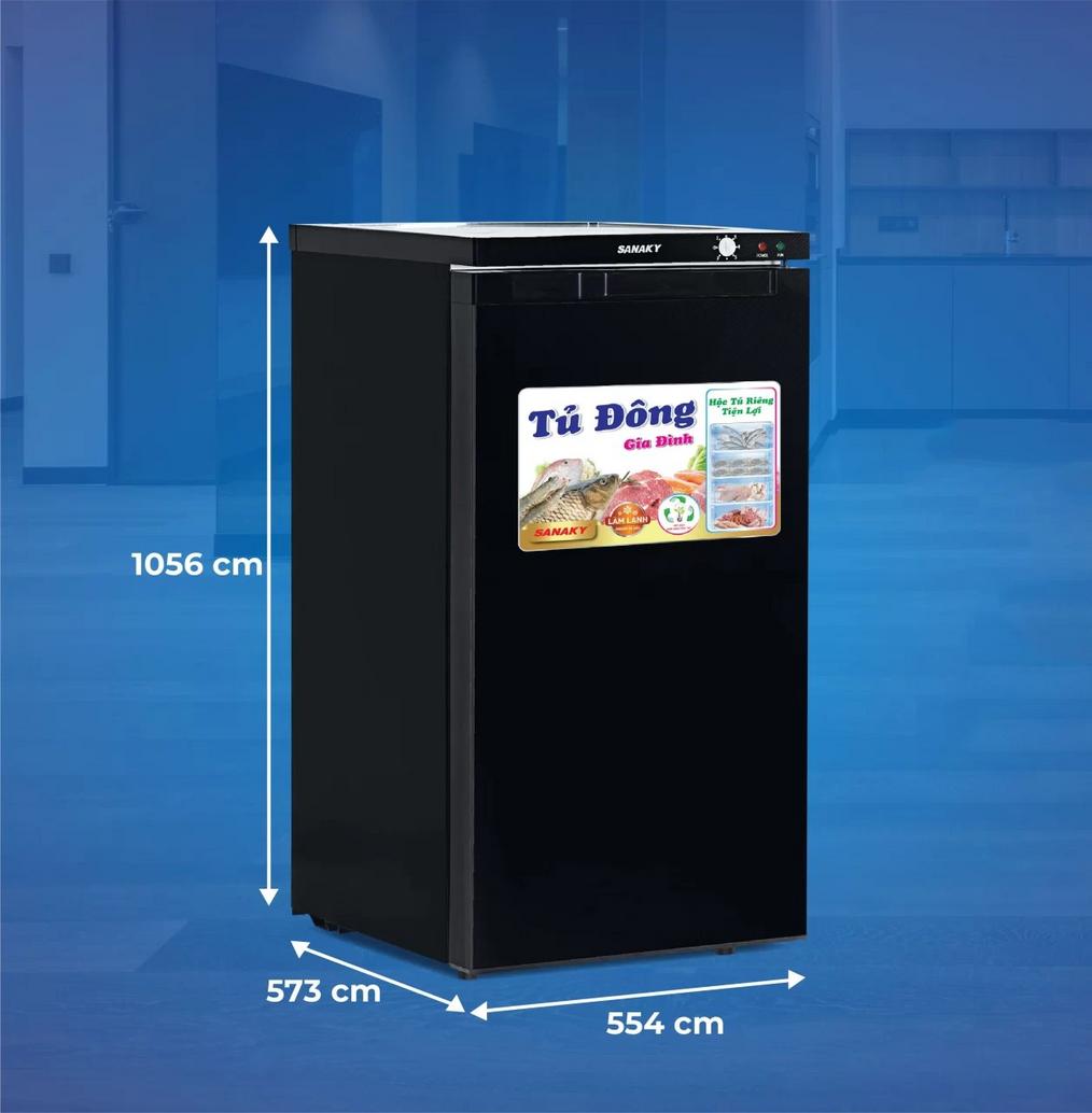 Tủ Đông Đứng Sanaky VH-160K Dàn Nhôm 1 Ngăn 118 Lít