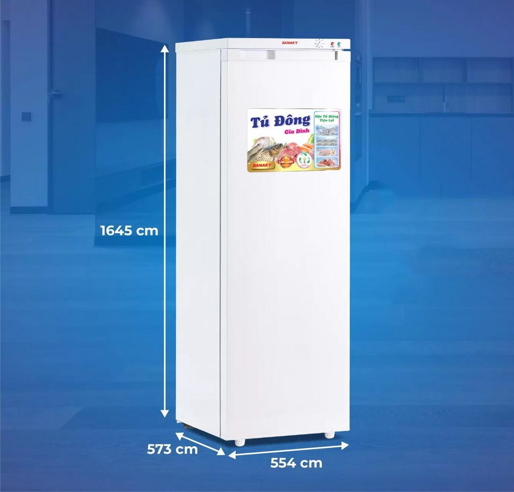 Tủ Đông Đứng Sanaky VH-230VD 1 ngăn dàn nhôm 213 lít