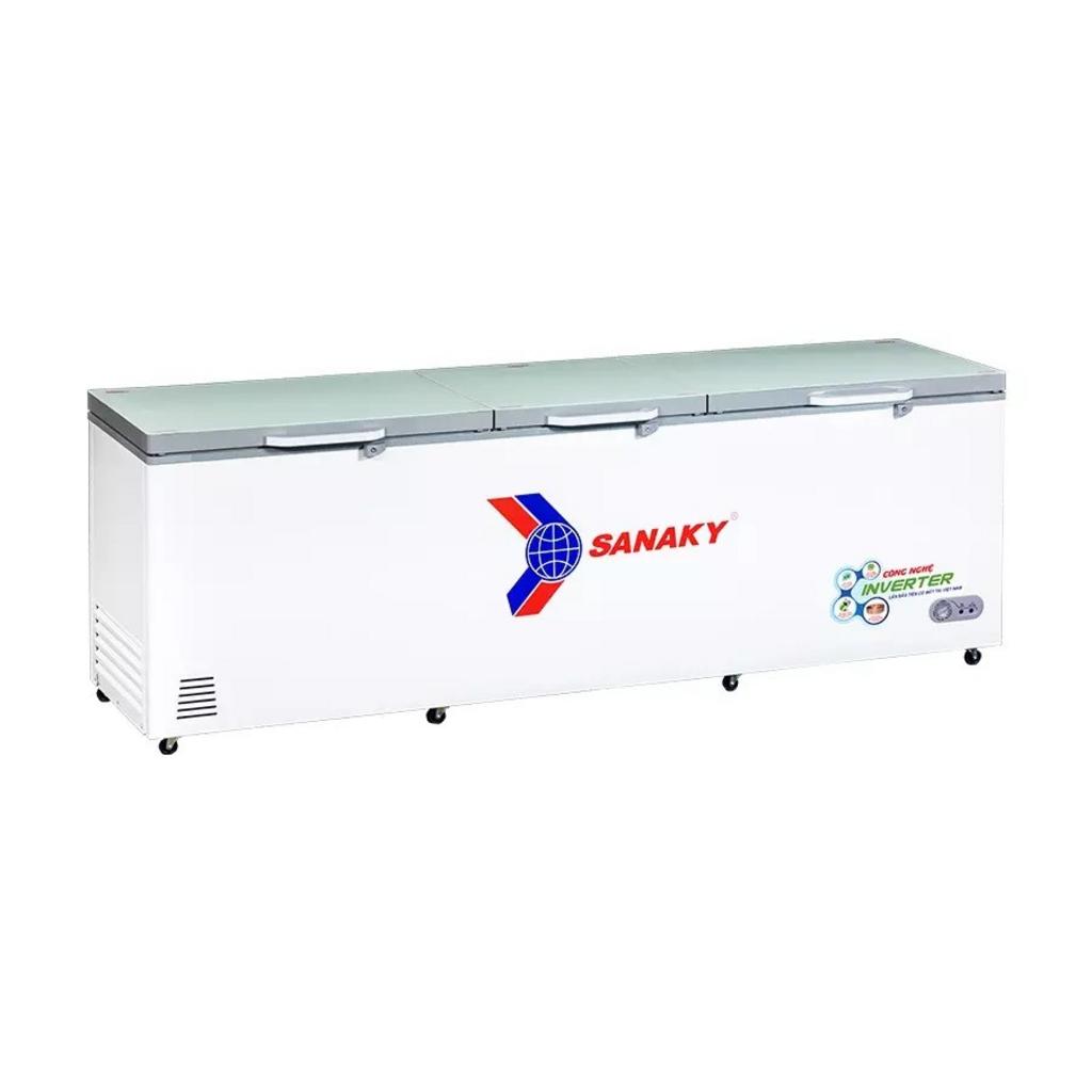 Tủ Đông Inverter Sanaky VH-1399HY4K dàn Đồng 1 ngăn 3 cánh 1300 lít kính cường lực