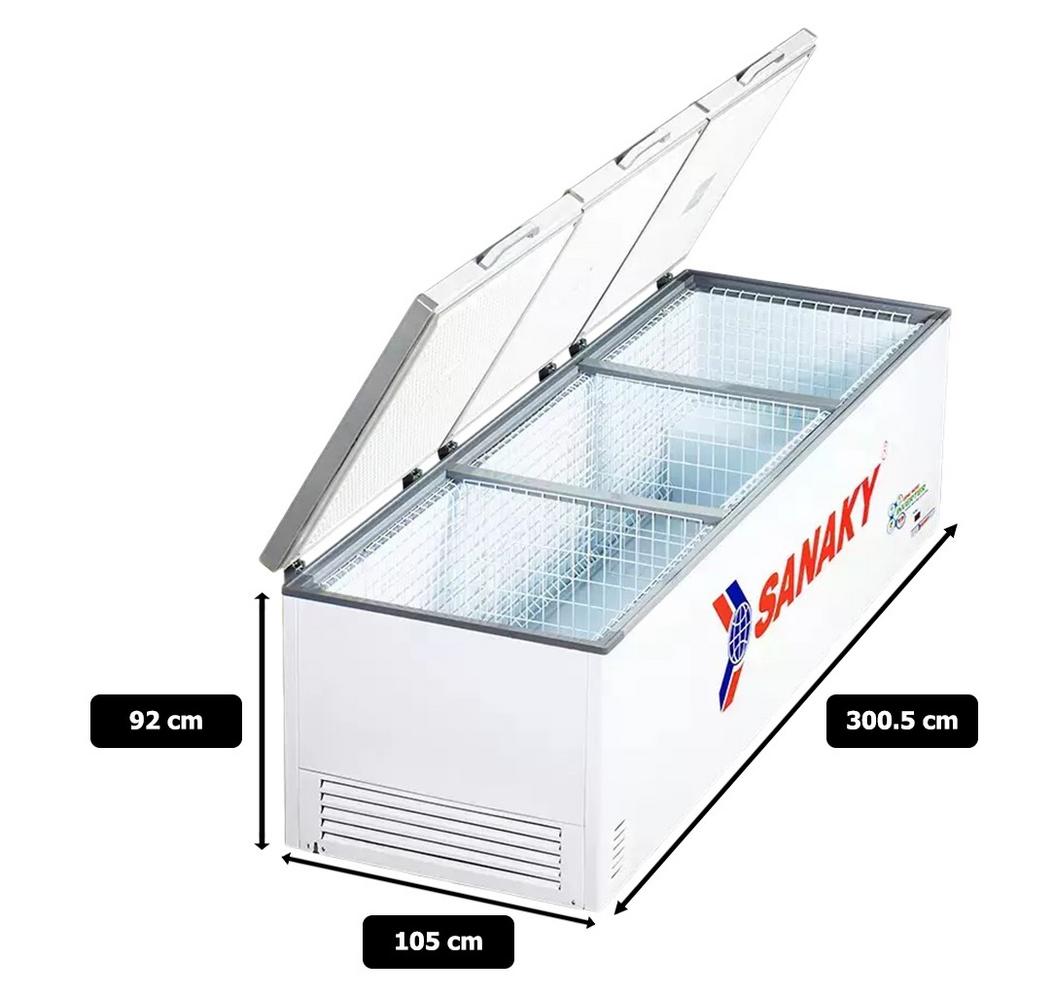 Tủ Đông Inverter Sanaky VH-1799HY3 dàn Đồng 1 ngăn 3 cánh 1500 lít