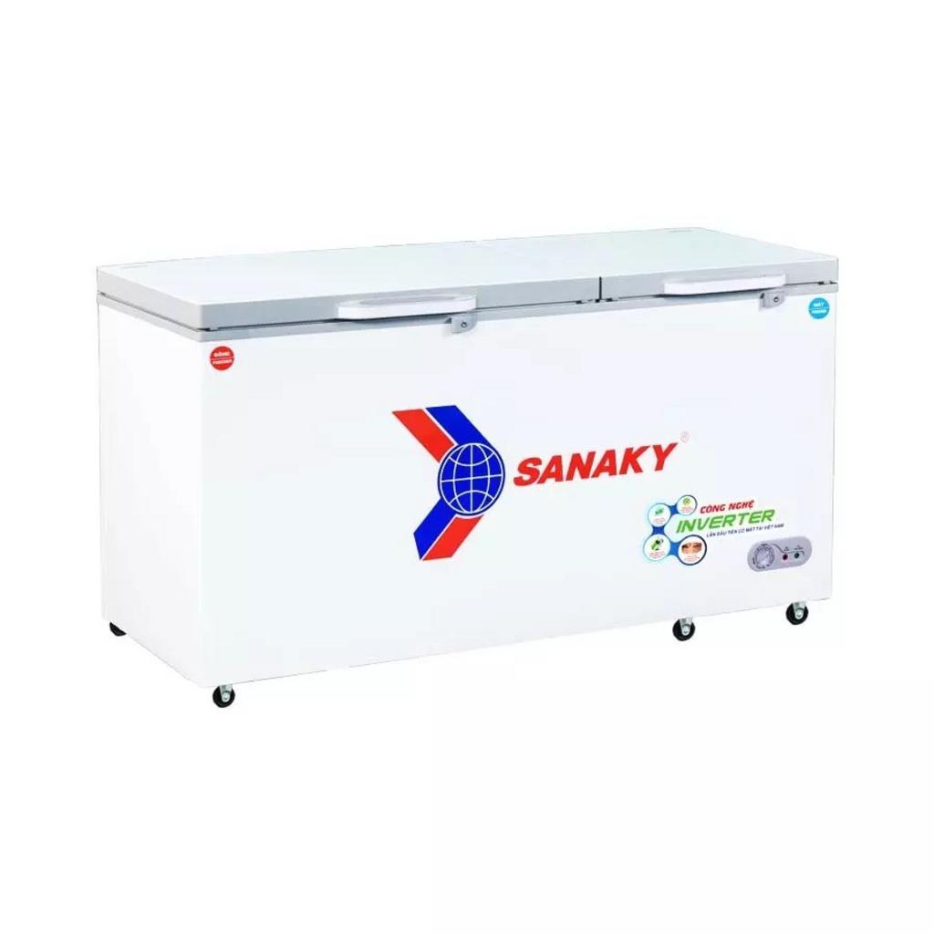Tủ đông mát inverter Sanaky VH-6699W4K dàn đồng 2 ngăn 660 lít kính cường lực
