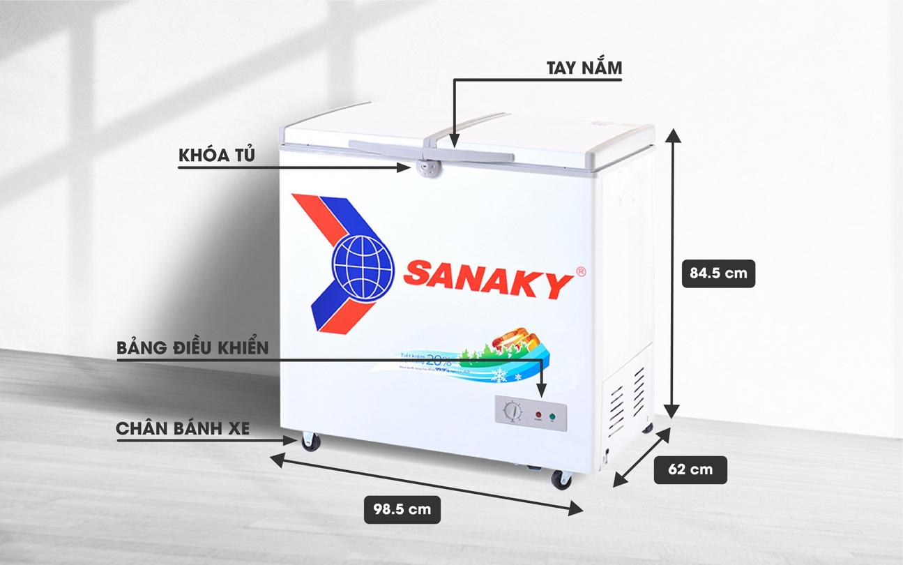 Tủ Đông Sanaky VH-2599A1 1 ngăn dàn Đồng 250 lít