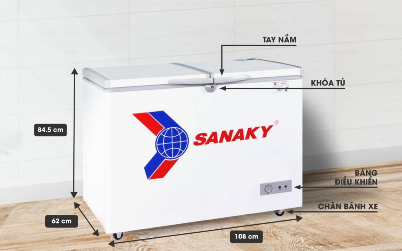 Tủ Đông Sanaky VH-285A2 1 ngăn dàn nhôm 280 lít 3 chức năng