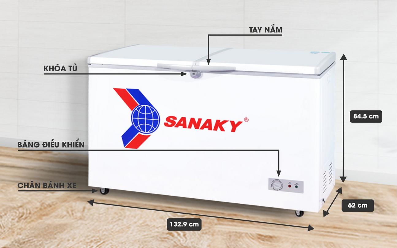 Tủ Đông Sanaky VH-405A2 1 ngăn dàn nhôm 400 lít 3 chức năng
