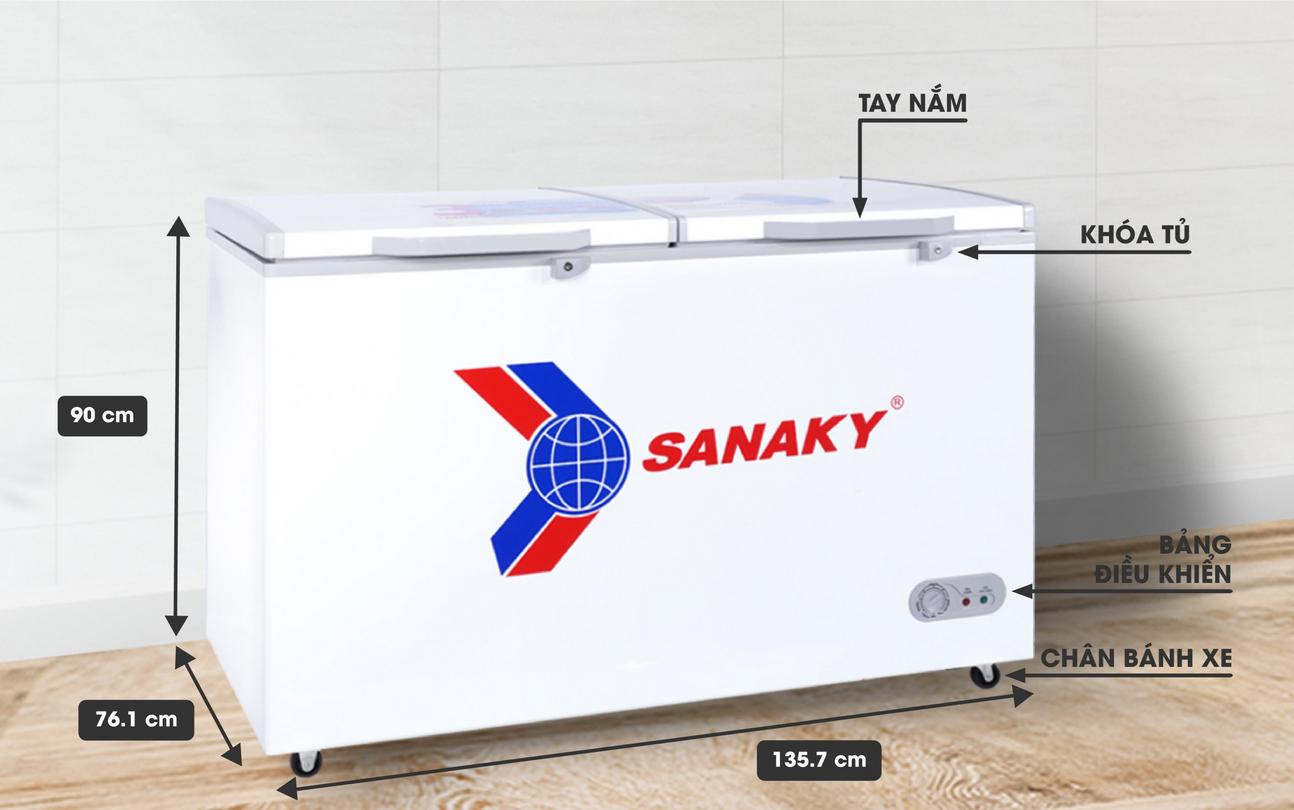 Tủ Đông Sanaky VH-568HY2 1 ngăn dàn nhôm 560 lít 3 chức năng