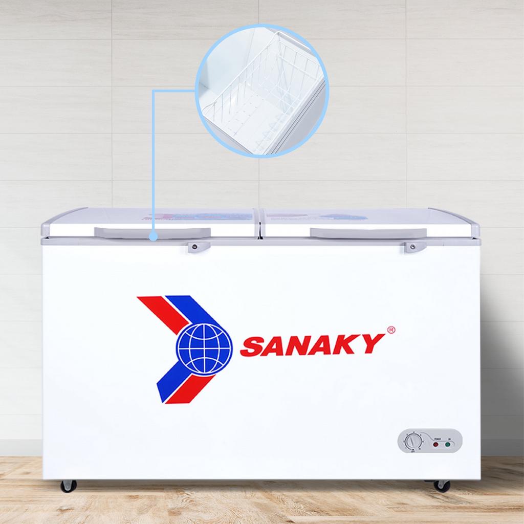 Thiết kế tiện lợi với 2 cánh mở của Tủ Đông Sanaky VH-568HY2