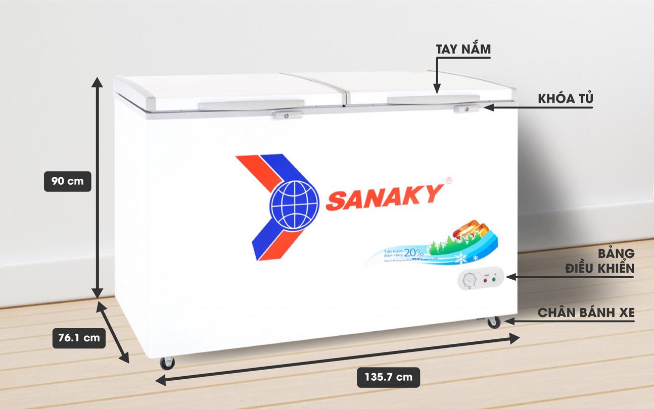 Tủ Đông Sanaky VH-5699HY 1 ngăn dàn Đồng 560 lít 3 chức năng