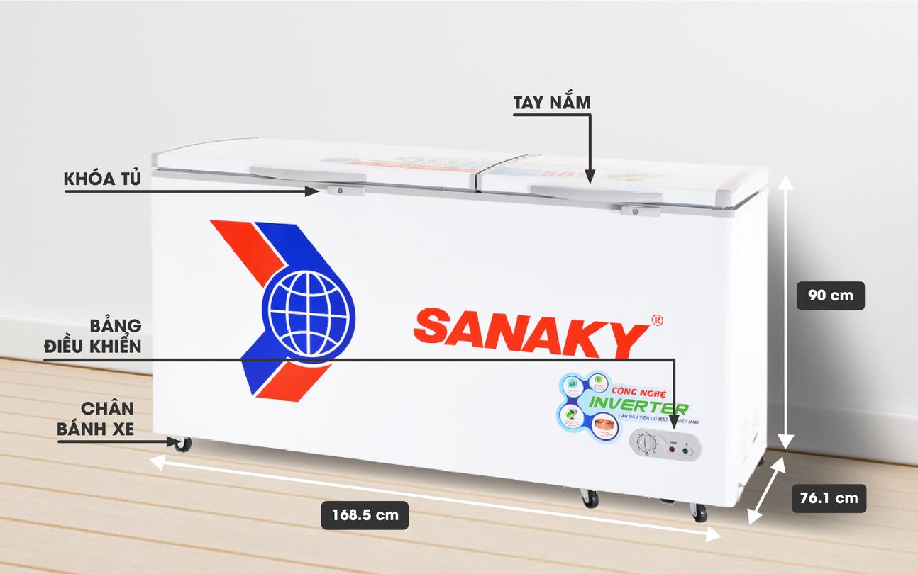 Tủ Đông Sanaky VH-6699HY3 inverter 1 ngăn dàn Đồng 660 lít
