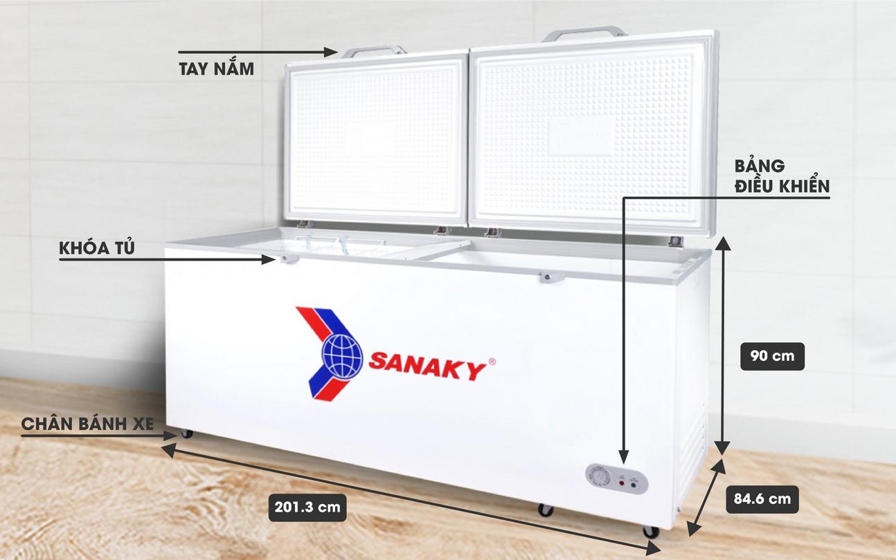 Tủ Đông Sanaky VH-868HY2 1 ngăn dàn nhôm 860 lít 3 chức năng