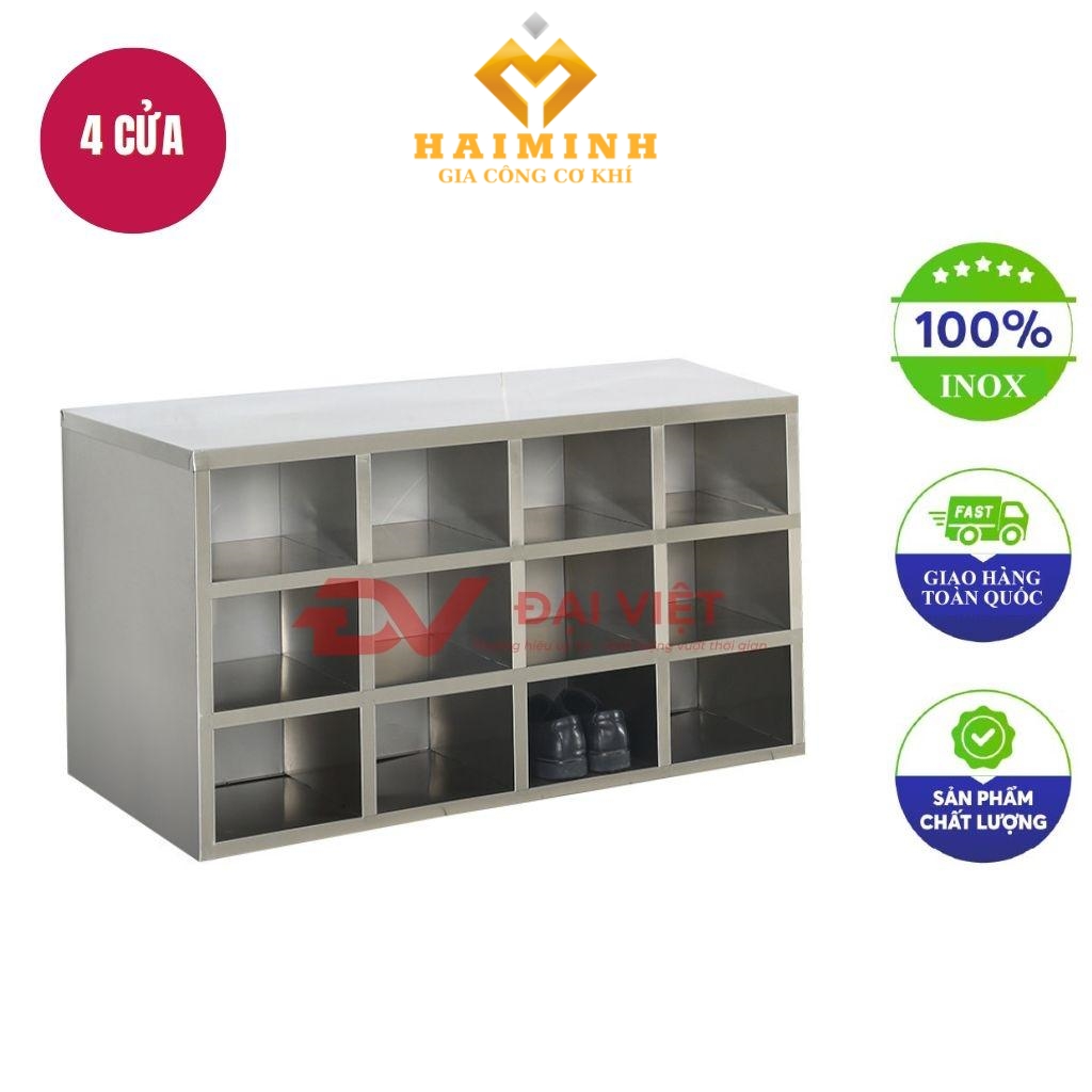 tủ giày inox 12 hộc 1200x600x600mm