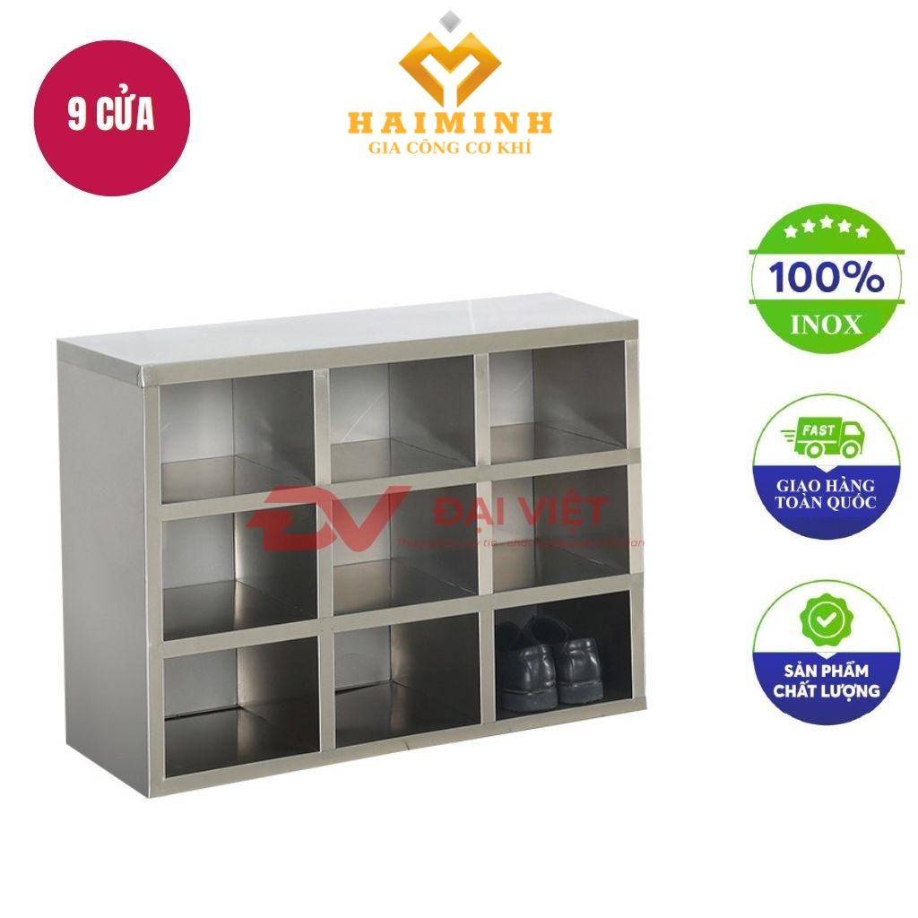 tủ giày inox 9 ngăn 1000x300x600mm