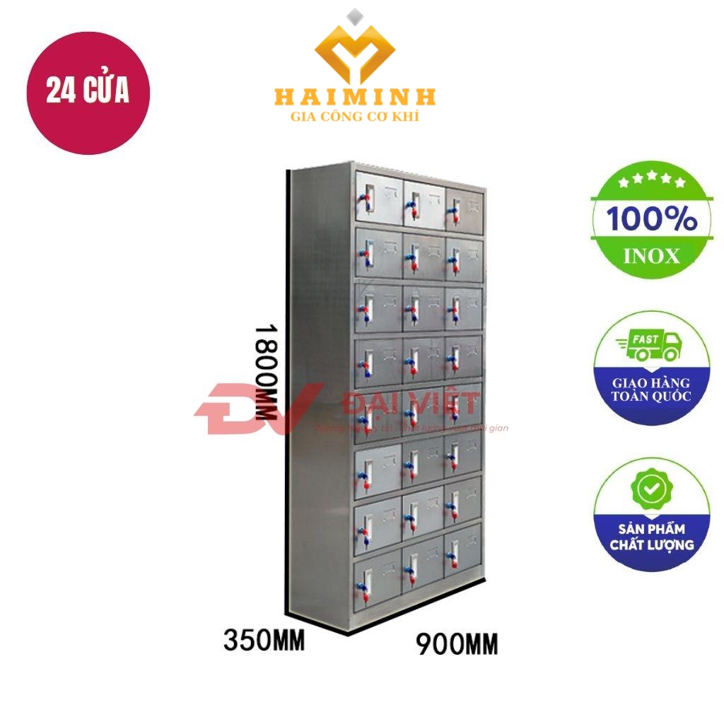 tủ hồ sơ inox 24 cửa 900x350x1800mm