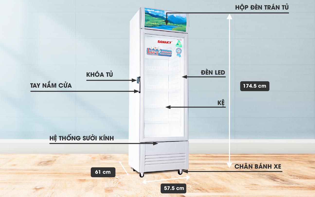 Tủ Mát 1 cánh Sanaky VH-308KL dàn nhôm 300 lít