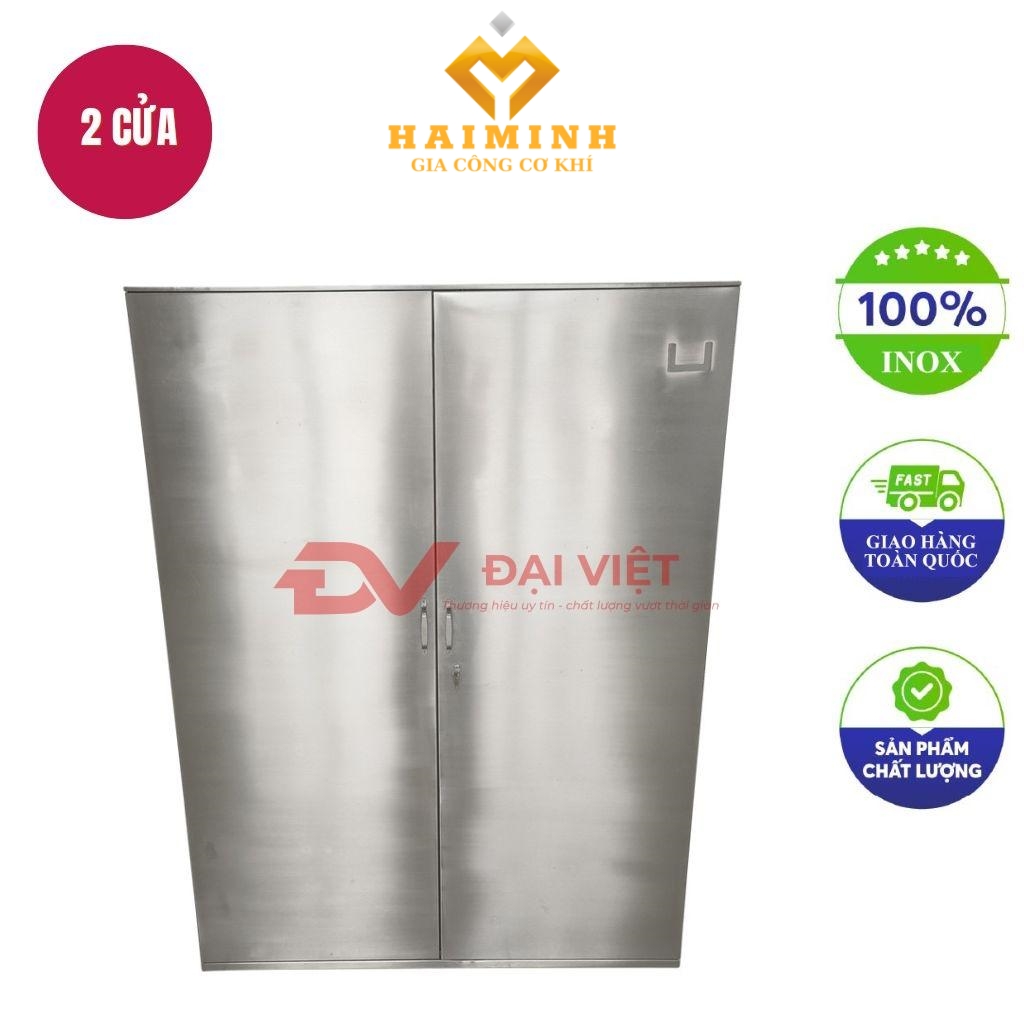 Tủ quần áo inox 2 cửa 1280x650x1775mm