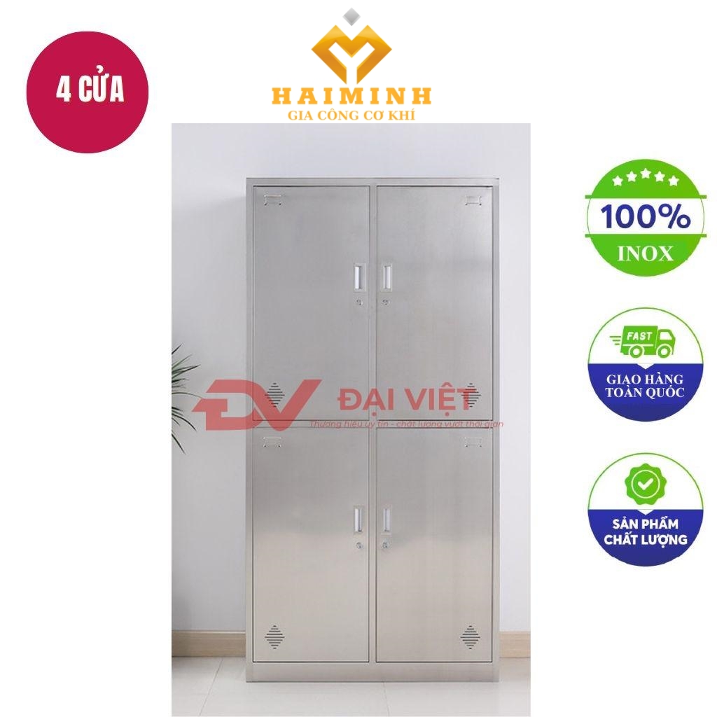 tủ quần áo inox 4 cửa 1800x420x900mm