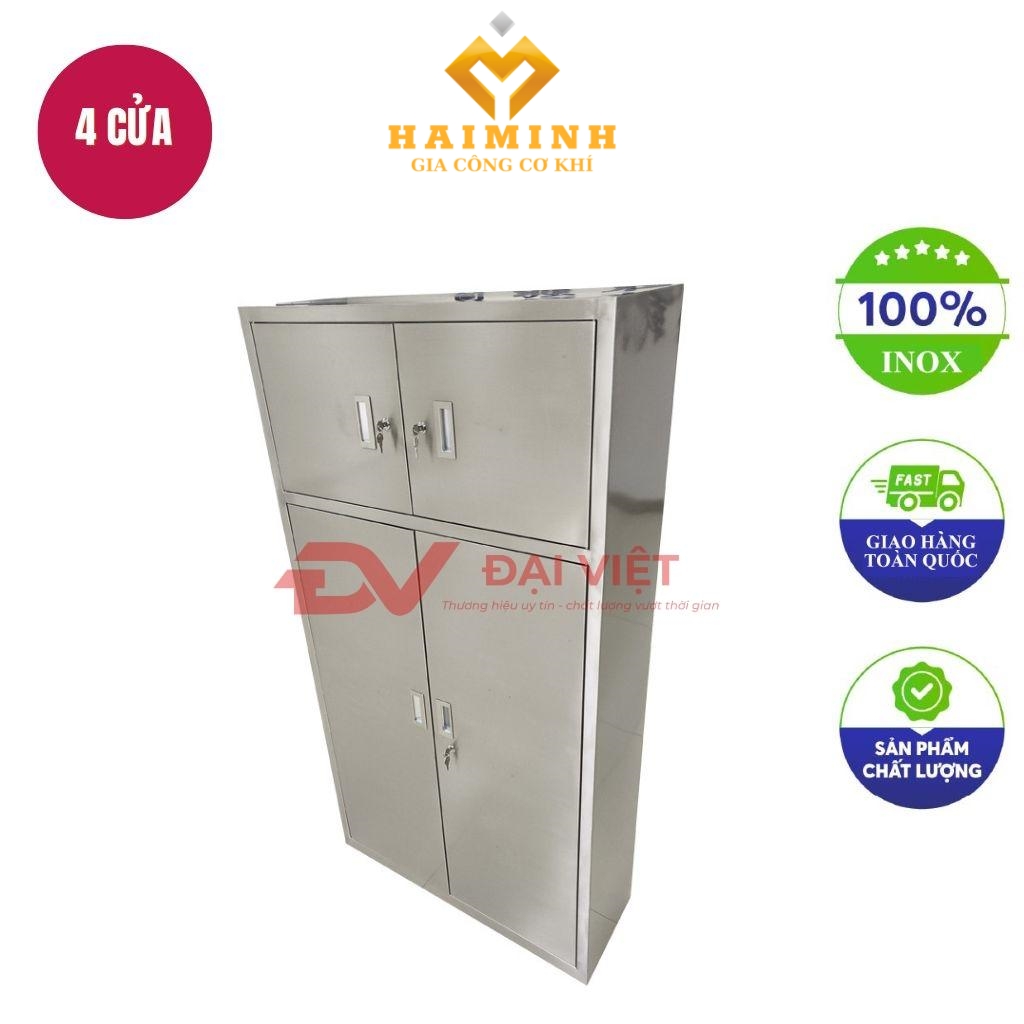 Tủ quần áo inox 4 cửa 850x300x1600mm