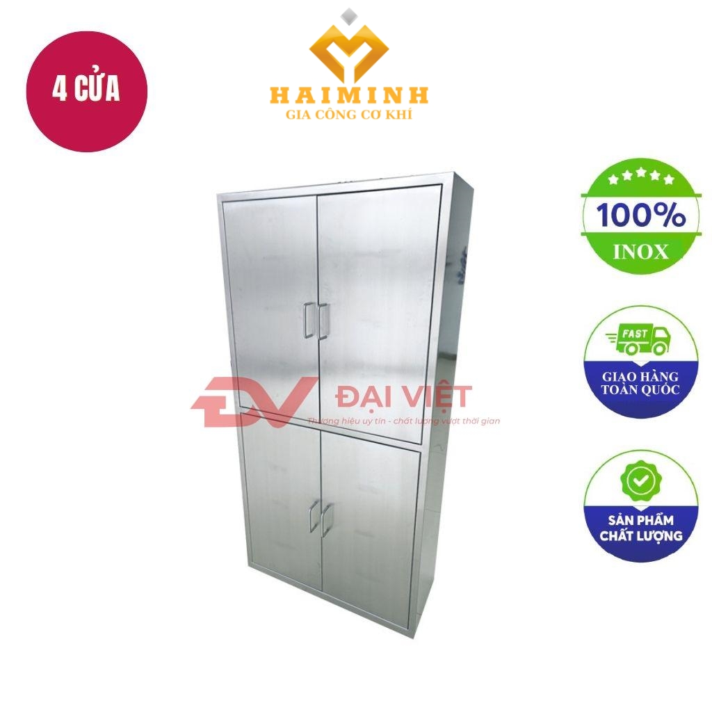 Tủ quần áo inox 4 ngăn 900x385x1800mm