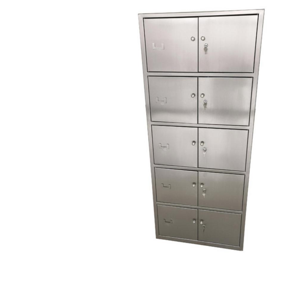 Ưu điểm của tủ quần áo inox 10 cửa cho nhân viên đồ bền và thiết kế an toàn