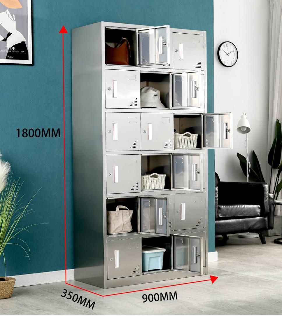 Ưu điểm nổi bật của tủ quần áo inox 18 cửa 1800x350x900mm
