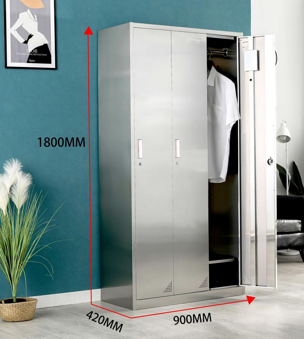 Ưu điểm nổi bật của tủ quần áo inox 3 cửa 1800x420x900mm