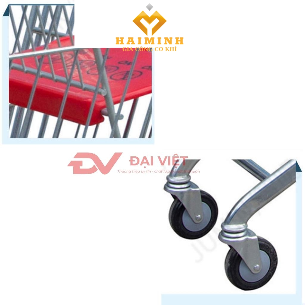Xe đẩy chứa nhiều loại hàng hóa với dung tích 100 lít