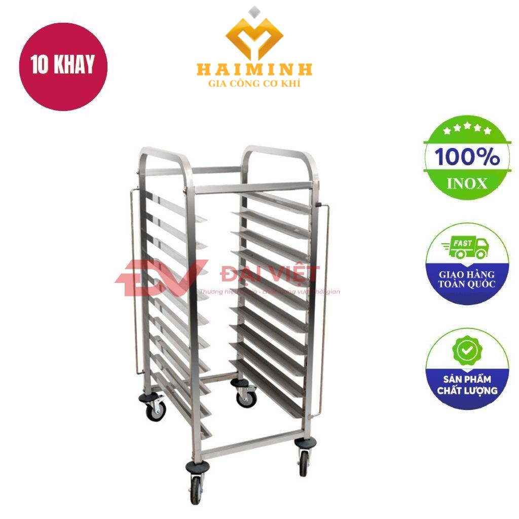 xe đẩy khay nướng bánh 10 tầng 1 hàng