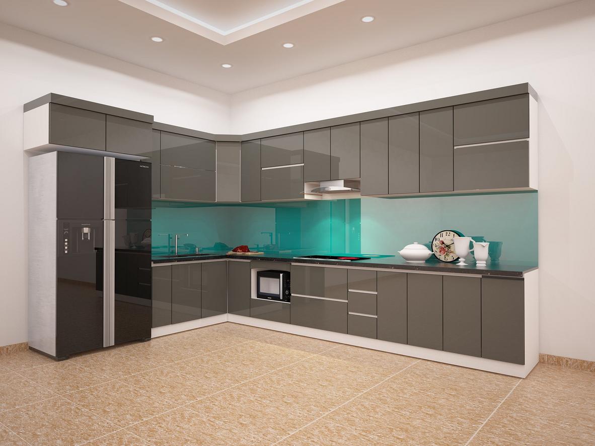 Các điểm kỹ thuật quyết định độ bền và an toàn của tủ bếp inox cánh kính.