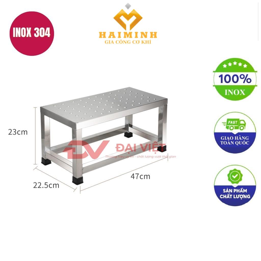 bậc tam cấp inox 1 bậc 47x22x23cm