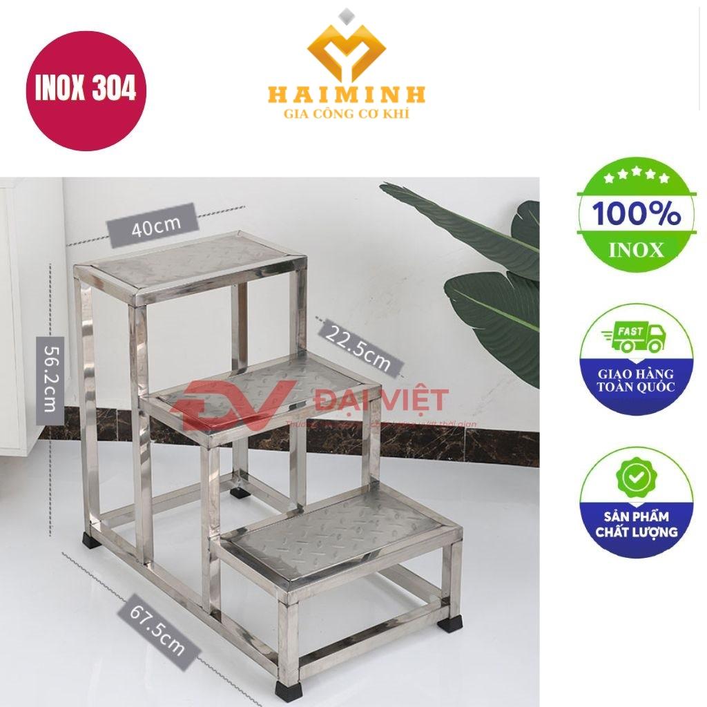bậc tam cấp inox 3 bậc 40x67x56cm
