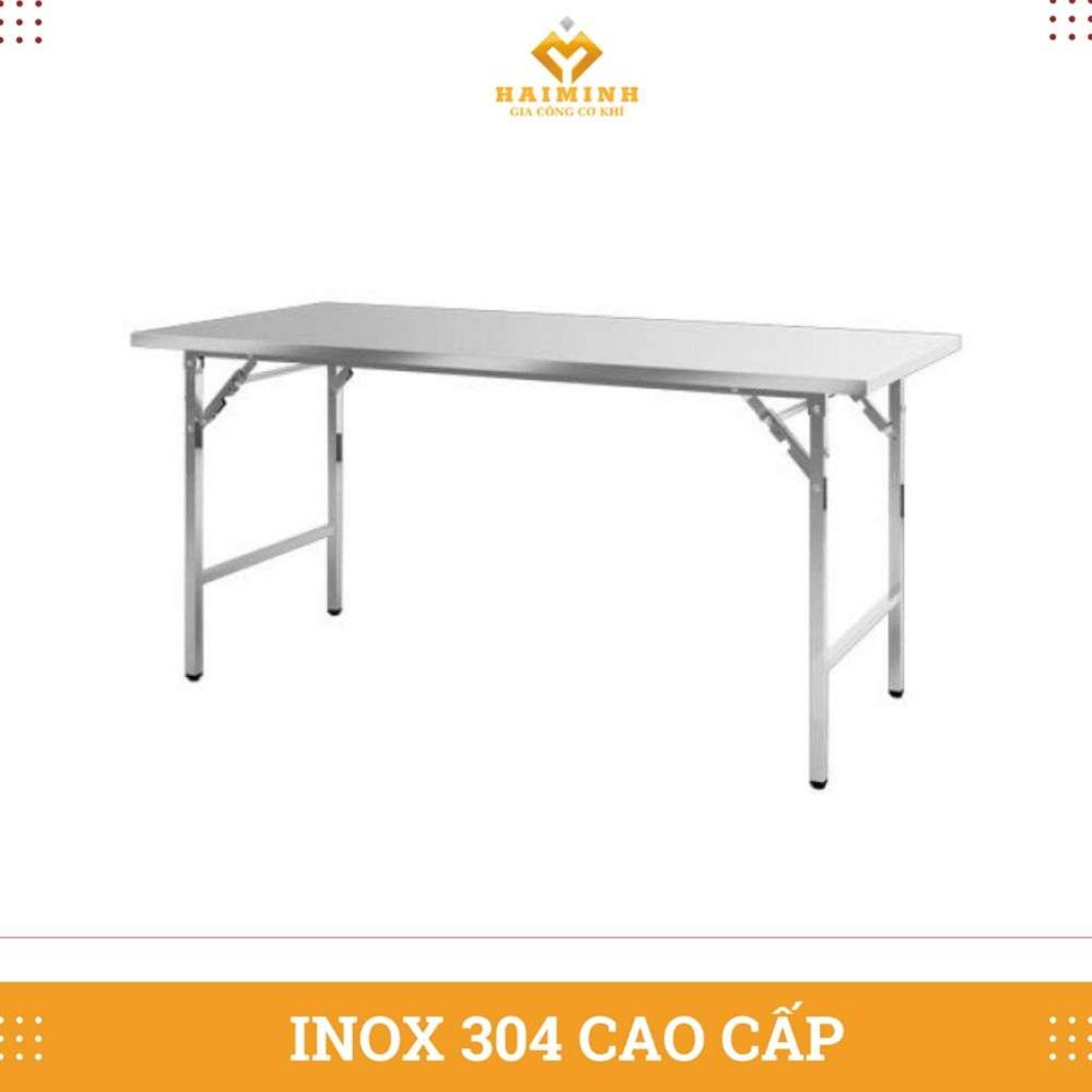 Bàn ăn xếp gọn inox