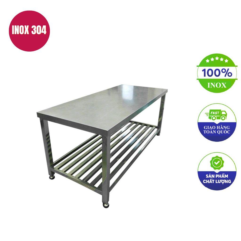 Bàn bếp inox 180x70x75cm